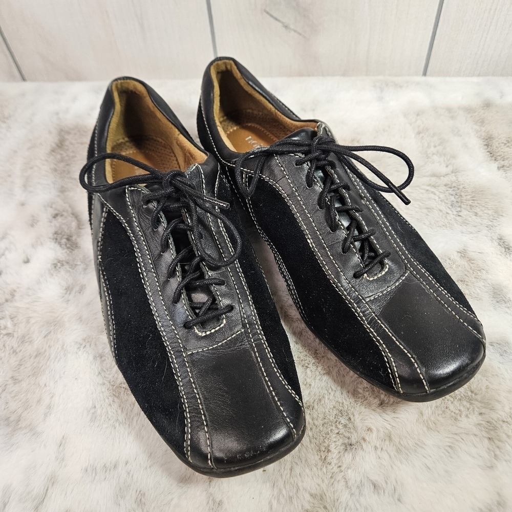 Natural Soul Black Leather Suede Oxford Shoes 9.5M Whimsigoth Retro Streetwear